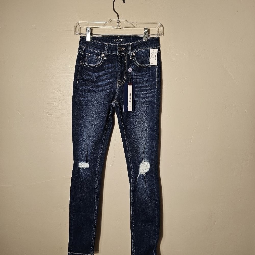 Vigoss High Rise Skinny Luxe Stretch Jeans Women's Size 24 L 28 NWT - Picture 5 of 13
